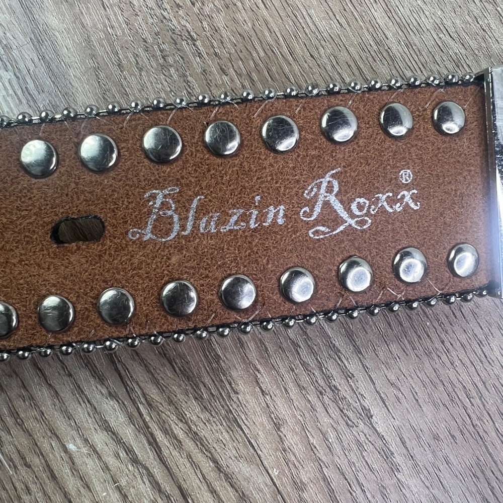 Blazin Roxx brown leather Belt - Picture 4 of 5